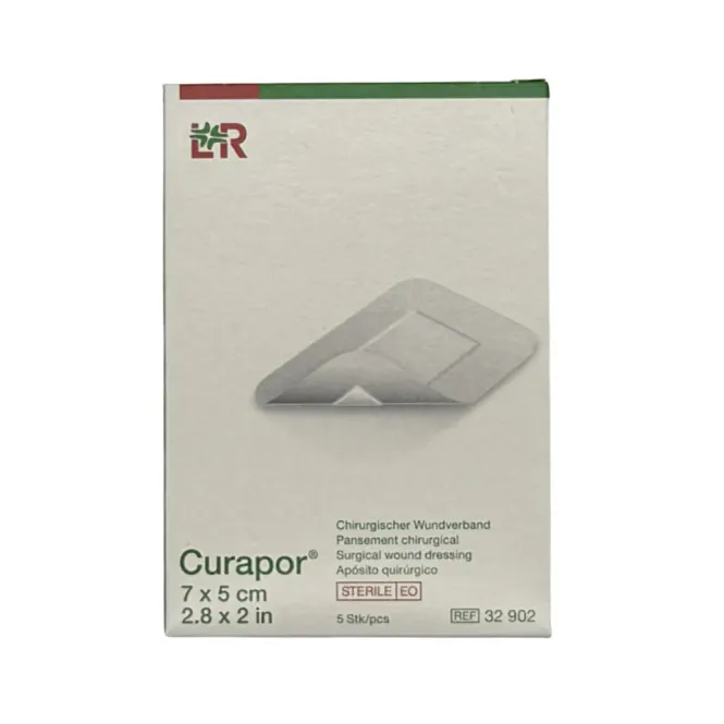 Hovedbilde Kompress med limkant 7 x 5 cm Curapor 5 stk.