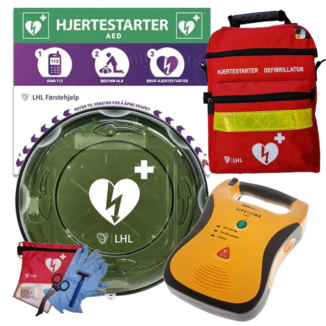 Hovedbilde Innendørs - 7år Lifeline AED Hjertestarter ...