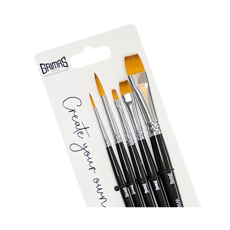 Ansikts pensel sett rund/flat