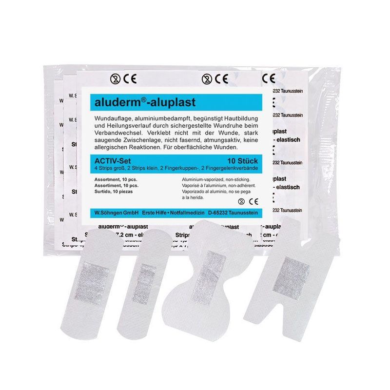 Plastersett 10 stk. aluderm®-aluplast